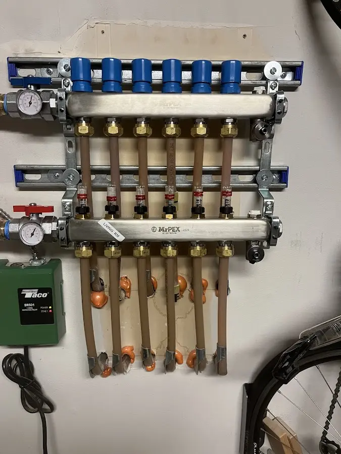 Plumber performing Gas Line Installation at a residential property in Delano